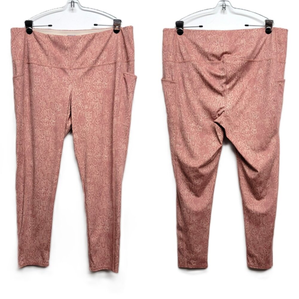 Chico's Zenergy So Slimming Pink Python Pocket Legging Sz 4 20/22